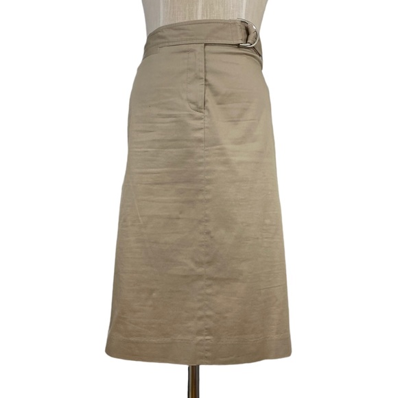 Tan Pencil Skirt with Charming Details - Picture 2 of 10